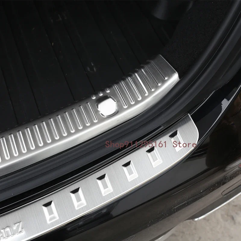 1 Ks Pro Mercedes Benz 2016-17 Třídy E W213 E200 E300 Příslušenství Nerez Vnitřní/Vnější Zadní Nárazník Deska Protector Obrázek 4