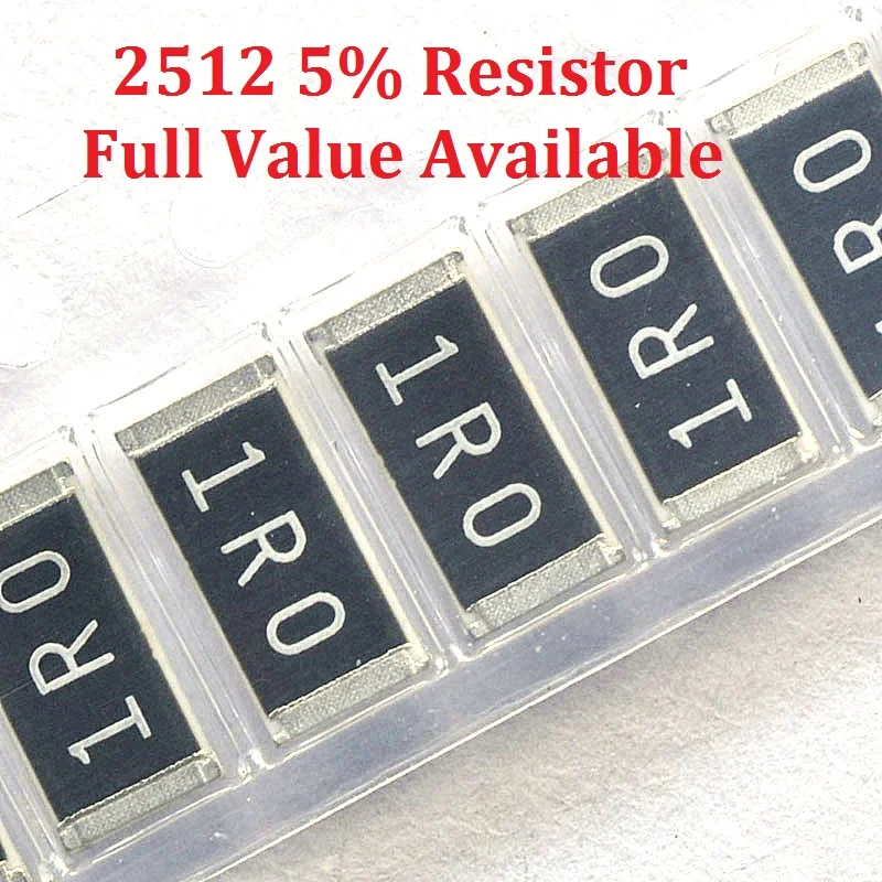 100ks/lo SMD Čipu Rezistor 2512 6.2 R/6.8 R/7.5 R/8.2 R/9.1 R/ 5% Odpor 6.2/6.8/7.5/8.2/9.1/Ohm Rezistory 6R2 6R8 7R5 8R2 9R1 K Obrázek 0