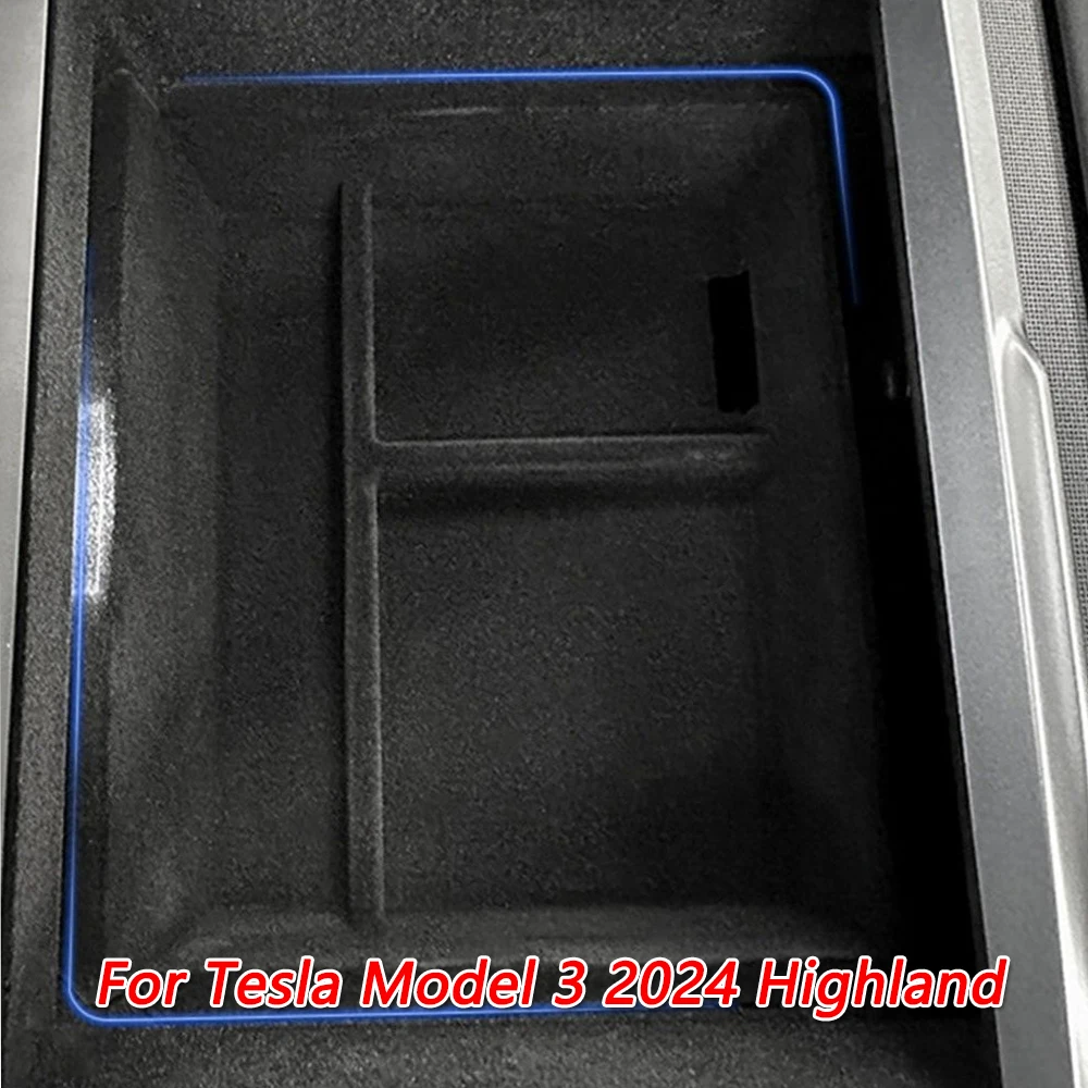 1ks Pro Tesla Model 3 2024 Highland Středové Konzole Loketní opěrka Úložný Box Organizátor Centrální Hrnou Příslušenství Obrázek 0