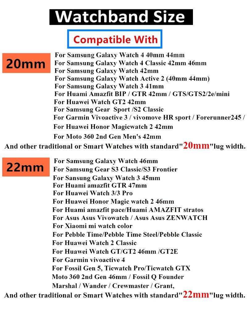 20/22mm Band pro Samsung Galaxy Hodinky 4/5/Classic/46mm/42mm/aktivní 2. stupeň s3 nylonové smyčky náramek Huawei GT/2/GT2/3 Pro popruh Obrázek 2
