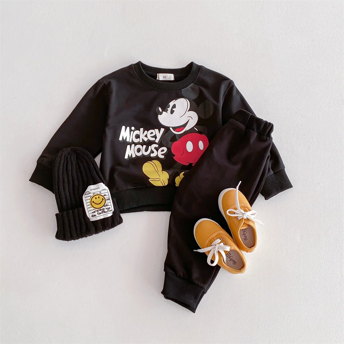 2ks/set Mikina + Tepláky Girls Disney Karikatury Mickey Děti Tepláky Jaro Podzim Děti Oblečení Ležérní Oblečení Obrázek 3