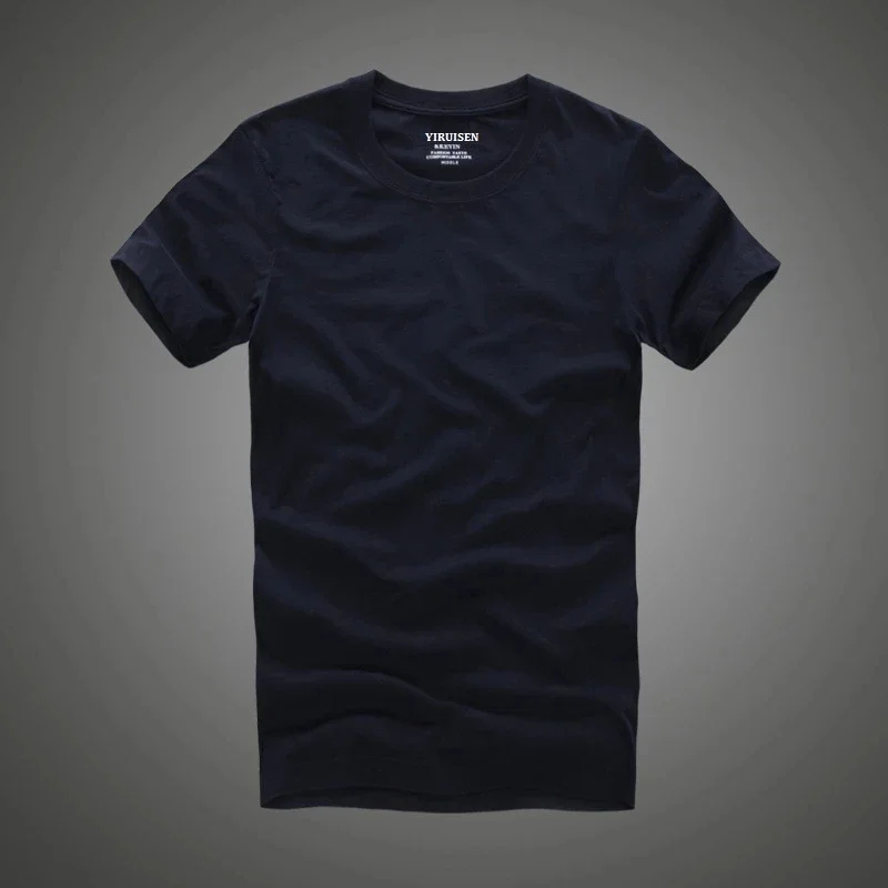 A2911 bavlna solid t-shirt men krátký rukáv camiseta Obrázek 0