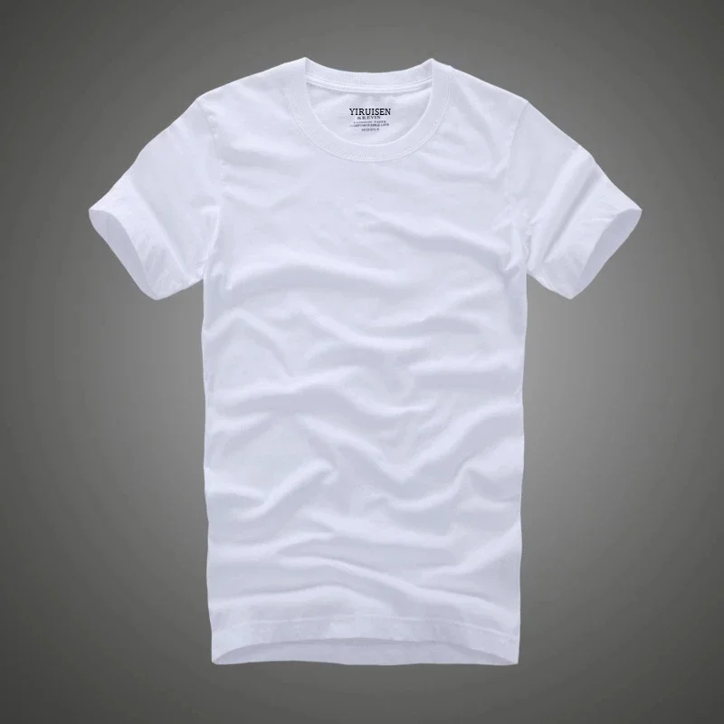 A2911 bavlna solid t-shirt men krátký rukáv camiseta Obrázek 1