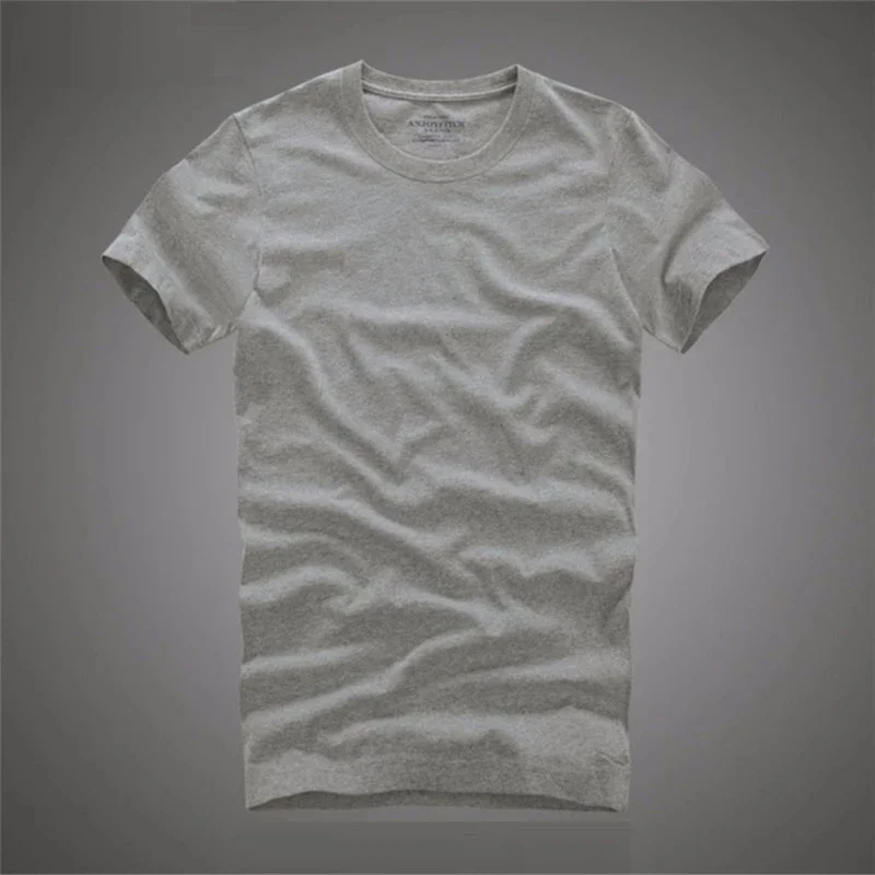 A2911 bavlna solid t-shirt men krátký rukáv camiseta Obrázek 4