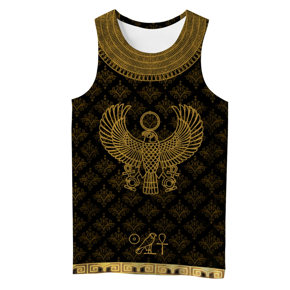 Anubis A Eye of Horus Vzor 3D Tištěné muži Módní vesta bez Rukávů T-shirt letní streetwear Cool Unisex tílko BX024 Obrázek 1
