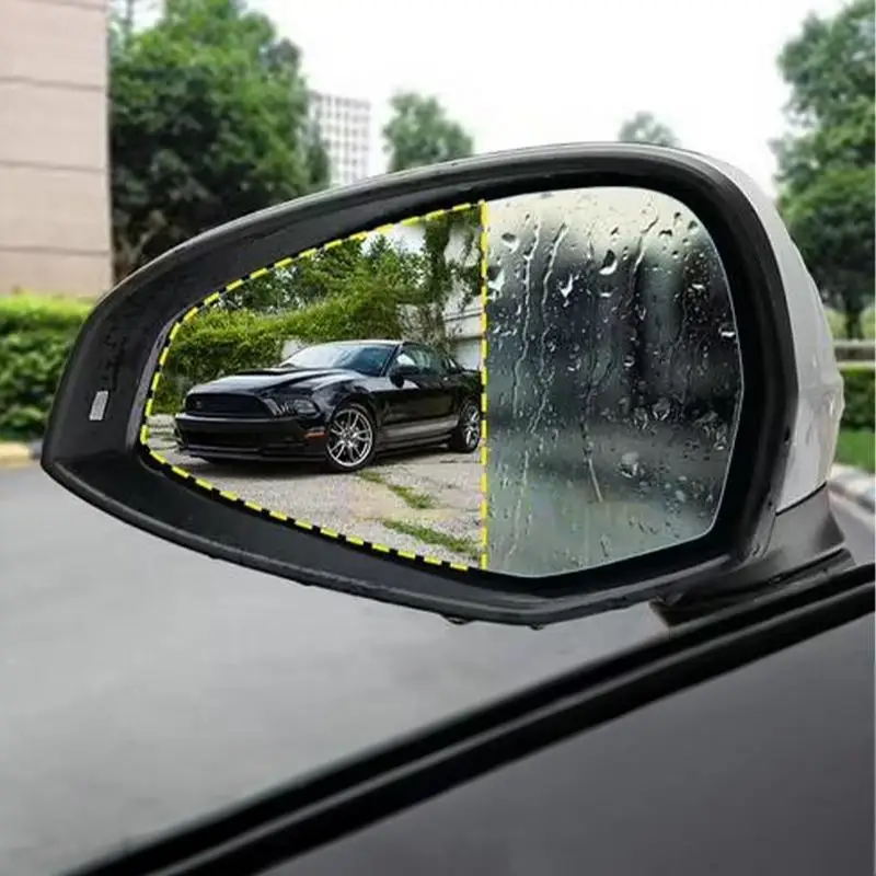 Auto Vodotěsné Zrcadlo Film Vozidla Zpětného Zrcátka Lepicí Anti Fog Anti-Oslnění Zrcadlo Film Vodotěsné Čiré Ochranné Nálepky Obrázek 0