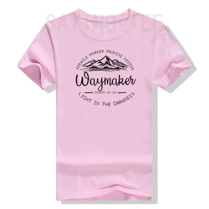 Christian Košile pro Ženy Waymaker zázraky Promise Keeper T-Shirt Křesťanské Dárek Tee Víru Bohu, Módní Grafický Oblečení Obrázek 1