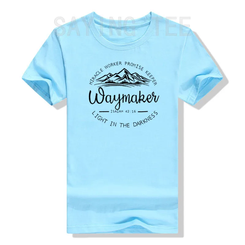 Christian Košile pro Ženy Waymaker zázraky Promise Keeper T-Shirt Křesťanské Dárek Tee Víru Bohu, Módní Grafický Oblečení Obrázek 2