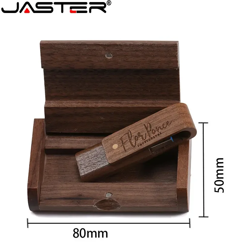 JASTER Dřevěné Otáčet USB 2.0 128 GB Javor U Disk 64GB Zdarma Vlastní LOGO Flash Disk 16G 32G Memory Stick Svatební Fotografie Dárky Obrázek 5