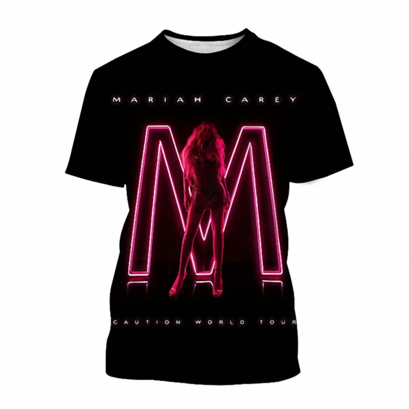 Mariah Carey 3D Tištěné T Košile Muži Ženy Letní Módní Ležérní Krátký Rukáv Tričko Harajuku Streetwear Nadrozměrné T-shirt Obrázek 0