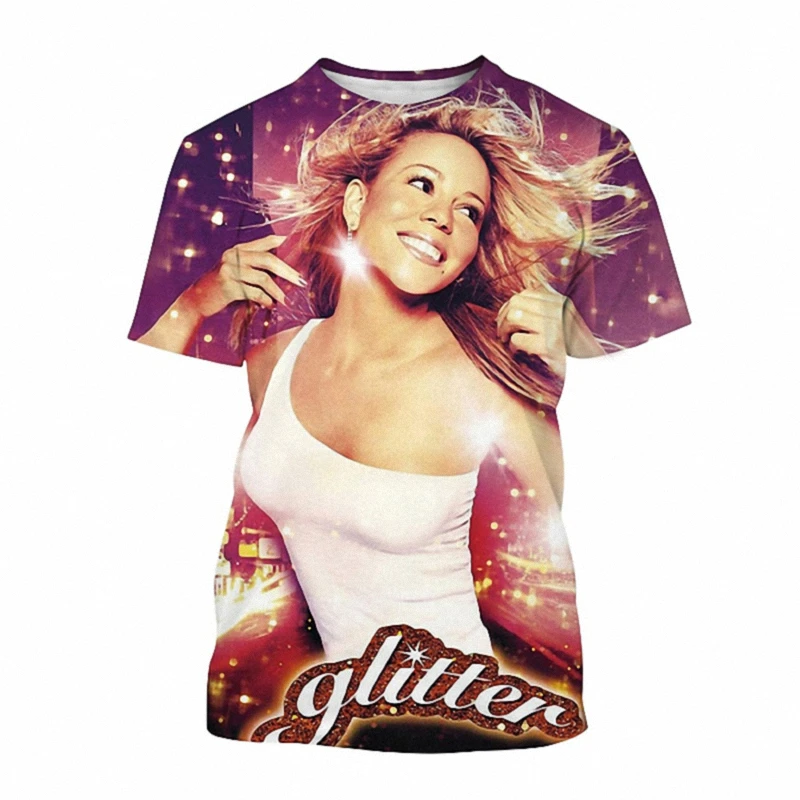 Mariah Carey 3D Tištěné T Košile Muži Ženy Letní Módní Ležérní Krátký Rukáv Tričko Harajuku Streetwear Nadrozměrné T-shirt Obrázek 2