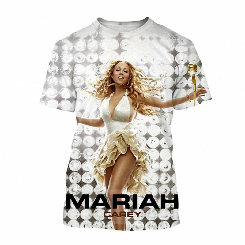 Mariah Carey 3D Tištěné T Košile Muži Ženy Letní Módní Ležérní Krátký Rukáv Tričko Harajuku Streetwear Nadrozměrné T-shirt Obrázek 5