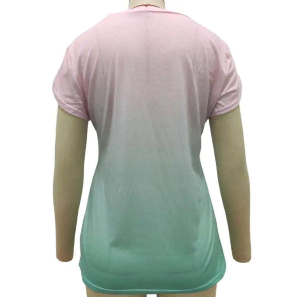 Módní Ženy, v Létě T-shirt Volné Měkké Lady T-shirt Barva Odpovídající Letní Halenka Obrázek 3