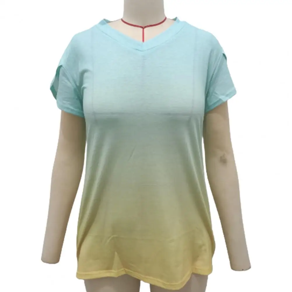 Módní Ženy, v Létě T-shirt Volné Měkké Lady T-shirt Barva Odpovídající Letní Halenka Obrázek 4