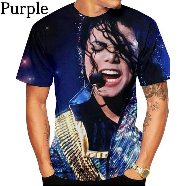 Nové Módní 3D Tištěné Michael Jackson Neformální T-Shirt Ženy/muži Ležérní Plus Velikost Top Tees Obrázek 1