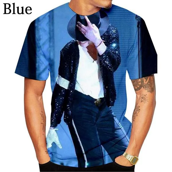 Nové Módní 3D Tištěné Michael Jackson Neformální T-Shirt Ženy/muži Ležérní Plus Velikost Top Tees Obrázek 2
