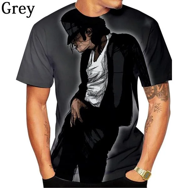 Nové Módní 3D Tištěné Michael Jackson Neformální T-Shirt Ženy/muži Ležérní Plus Velikost Top Tees Obrázek 5