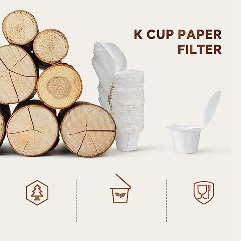 Opakovaně Kávy K Šálky Biologicky Rozložitelné Papírové Kávové Filtry, Vhodné Pro Keurig Kávovar Obrázek 2