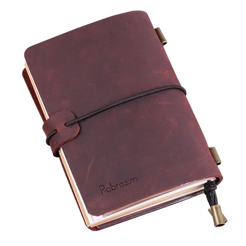 Ruční Cestovní Notebook, Kožené Cestovní Deník Notebook Pro Muže A Ženy, Ideální Pro Psaní, Dárky, Cestovatele, 5,2 X 4 V Obrázek 4