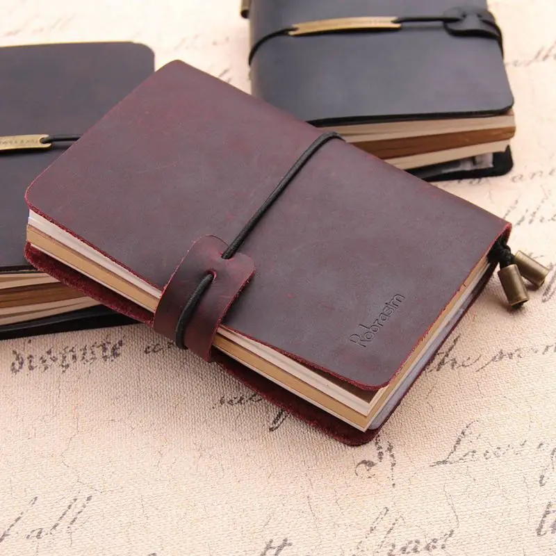 Ruční Cestovní Notebook, Kožené Cestovní Deník Notebook Pro Muže A Ženy, Ideální Pro Psaní, Dárky, Cestovatele, 5,2 X 4 V Obrázek 5
