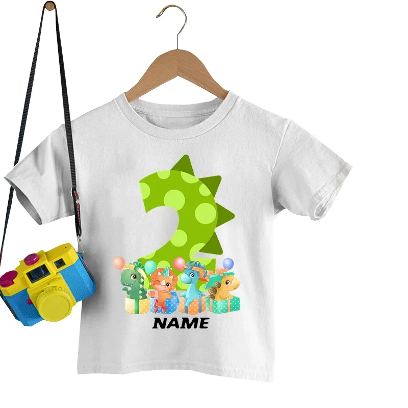 Vlastní T Košile Chlapci T Košile Dětské Tričko Narozeniny Vlastní T-košile Chlapec Oblečení, Letní Topy Dinosaur Hry Cartoon Děti Oblečení Obrázek 1